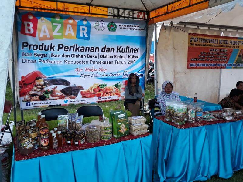 Bazar Produk Perikanan pada Kunjungan Menteri Pertanian