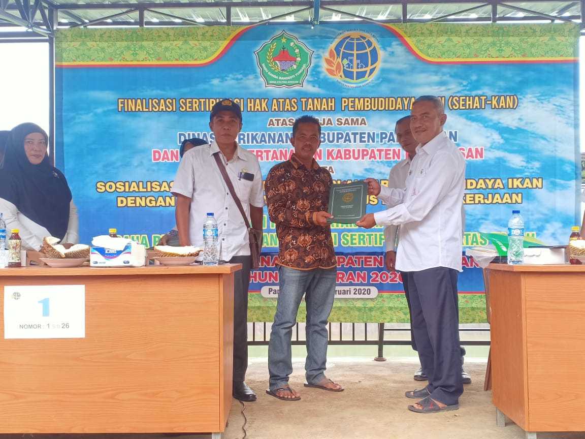 sertipikat tanah pembudidaya ikan 2020