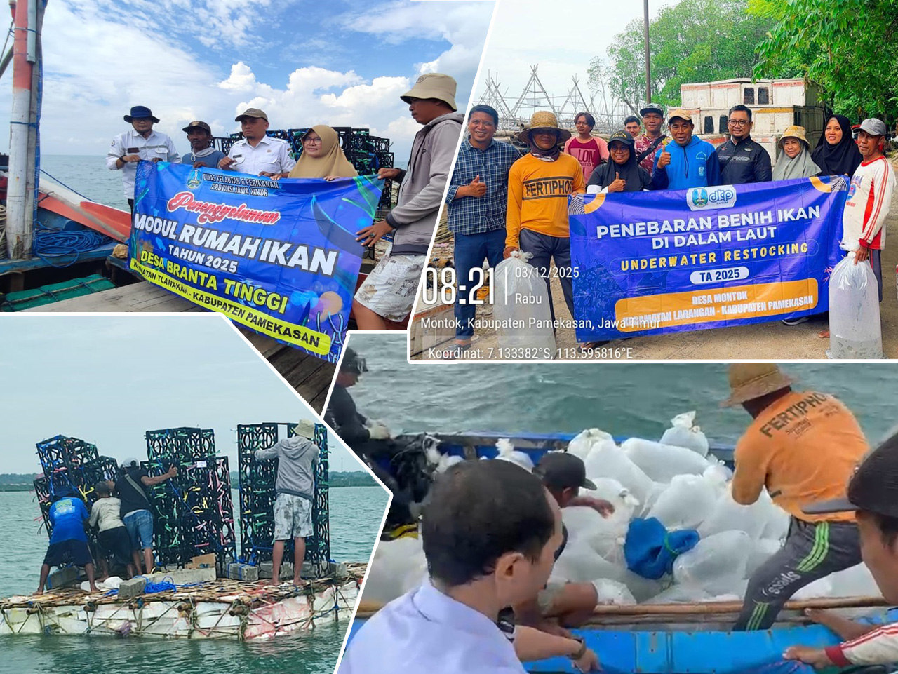 penebaran rumah ikan dan benih ikan - Dinas Perikanan Pamekasan